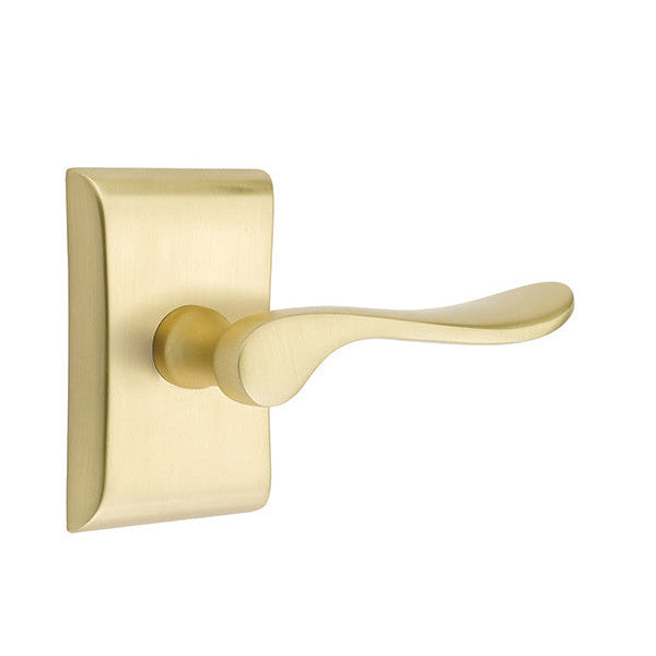 Antique Hardware Emtek Solid Brass Luzern Lever With Neos Rosette (Several Finish Options) EMTEK LEVER DOOR KNOB