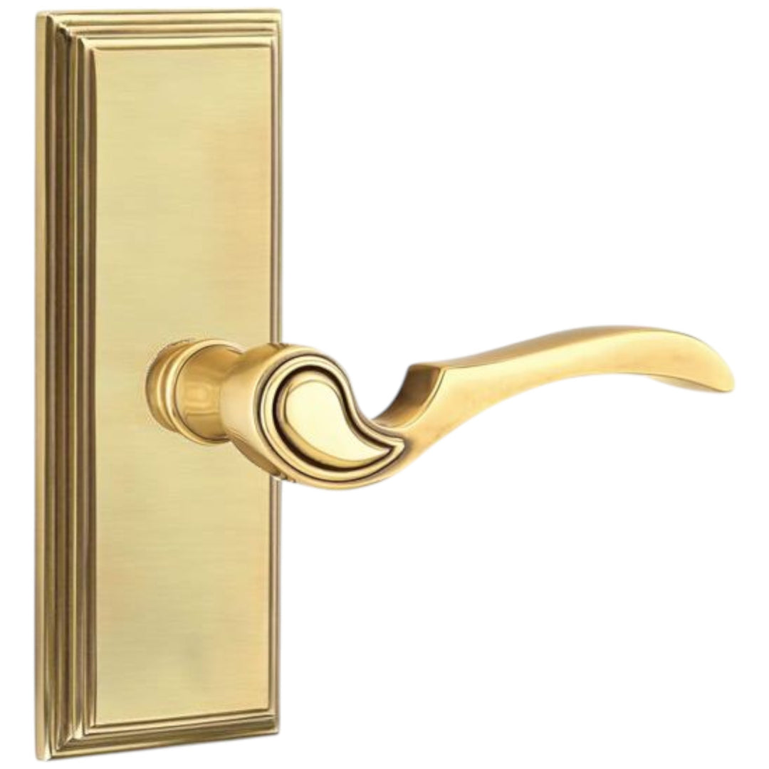 ##Antique Hardware## Emtek Solid Brass Coventry Lever With Wilshire Backplate (Several Finish Options)