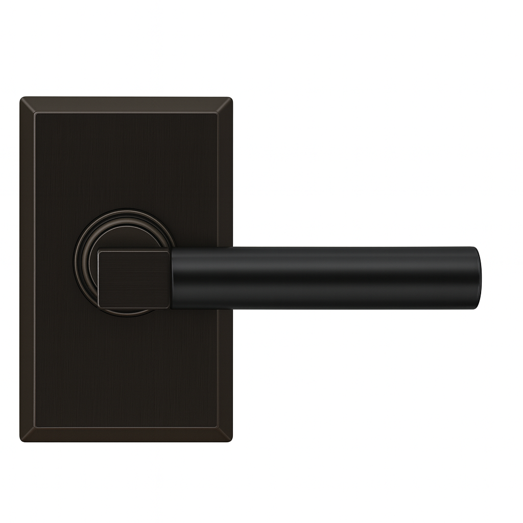 ##Antique Hardware## Magnifique® Rectangular Door Set with Modern Smooth Lever (Several Finishes Available)