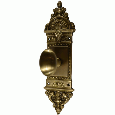 ##Antique Hardware## L'Enfant Small Backplate Door Set with Egg Door Knobs (Several Finishes Available)