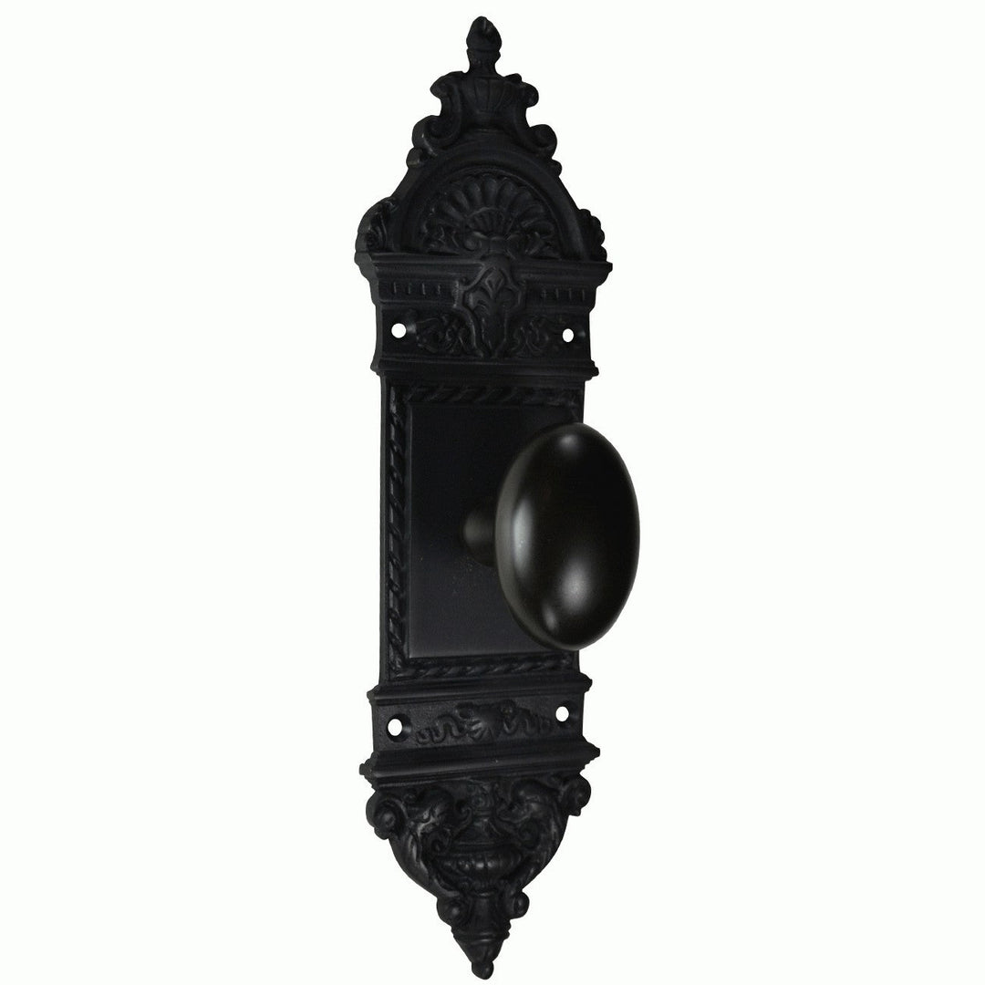 L'Enfant Small Backplate Door Set with Egg Door Knobs (Several Finishes Available)