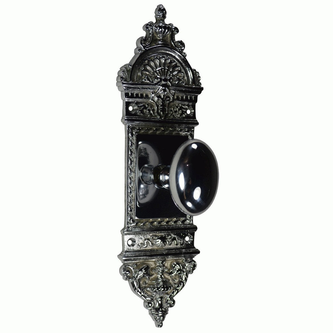 L'Enfant Small Backplate Door Set with Egg Door Knobs (Several Finishes Available)