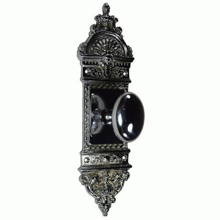 L'Enfant Small Backplate Door Set with Egg Door Knobs (Several Finishes Available)