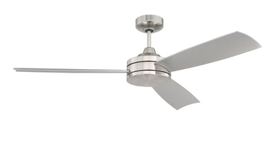 Antique Hardware 54" Inspo in Brushed Polished Nickel w/ Brushed Nickel Blades Ceiling Fan