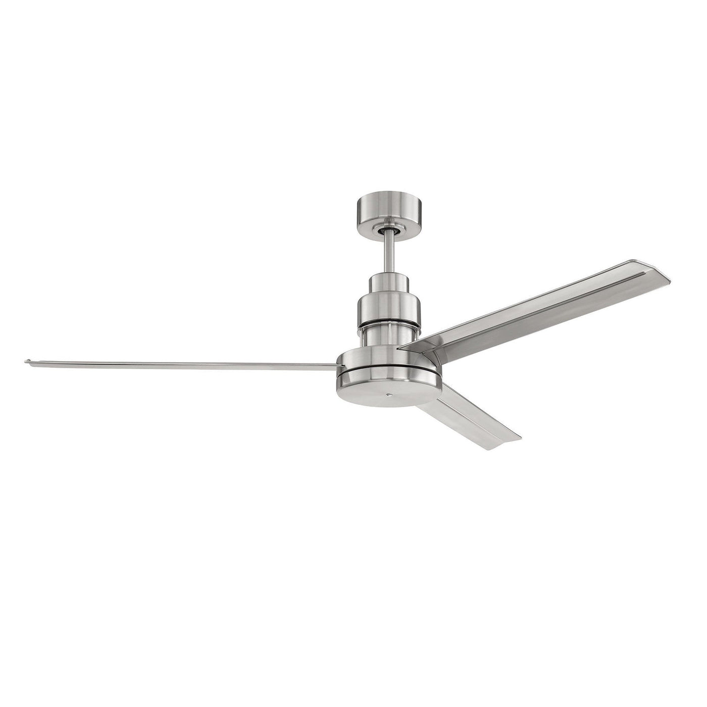 Antique Hardware 54" Mondo in Brushed Polished Nickel w/ Brushed Polished Nickel Blades Ceiling Fan