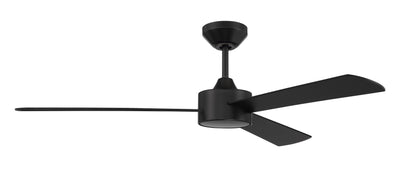 Antique Hardware 52" Provision Indoor/Outdoor (Damp) in Flat Black w/ Flat Black Blades Ceiling Fan