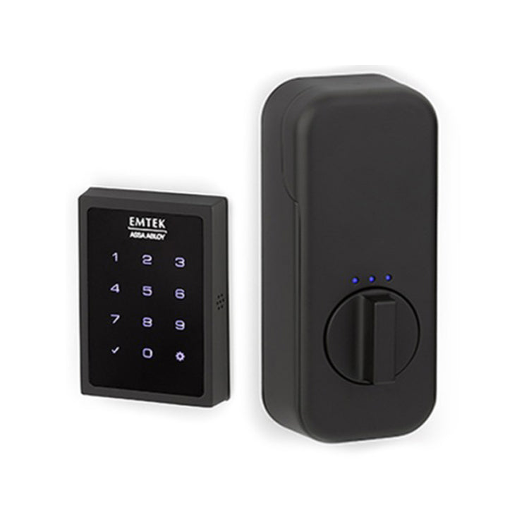 ##Antique Hardware## Emtek EMPowered™ Motorized Touchscreen Keypad Deadbolt (Flat Black Finish)