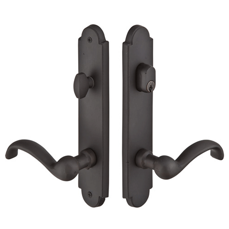Solid Brass Arched Keyed Style Multi Point Lock Trim