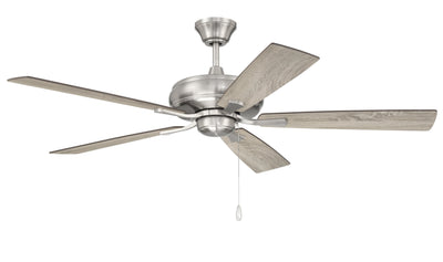 Antique Hardware 52" Eos in Brushed Polished Nickel w/ Driftwood/Walnut Blades Ceiling Fan