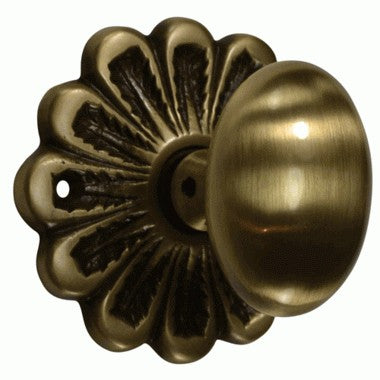 Maltesia Flower Rosette Door Set with Egg Door Knobs (Several Finishes Available)
