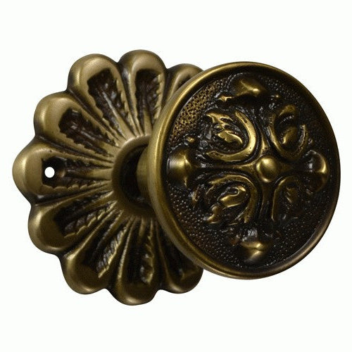 Solid Brass Romanesque Style Door Knob Set
