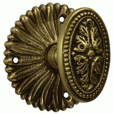 French Provincial Rosette Door Set with Avalon Oval Door Knobs (Several Finishes Available)