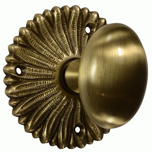 French Provincial Rosette Door Set with Egg Door Knobs (Several Finishes Available)