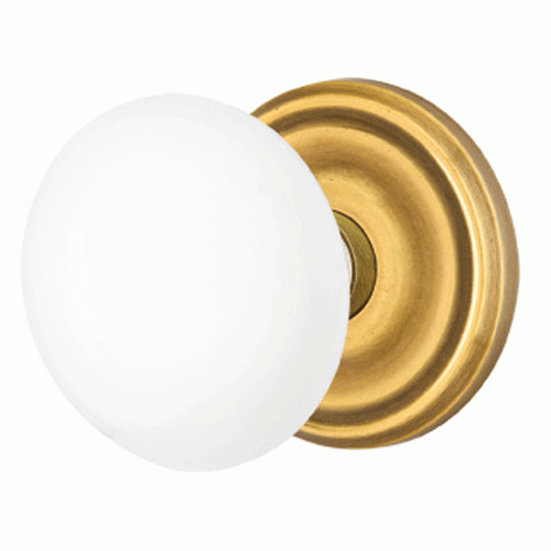 Antique Hardware Emtek Ice White Porcelain Door Knob Set With Regular Rosette (Several Finishes Available) EMTEK DOOR KNOB