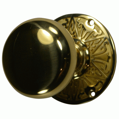 ##Antique Hardware## Lancaster Door Set With Round Brass Knob (Several Finishes Available)