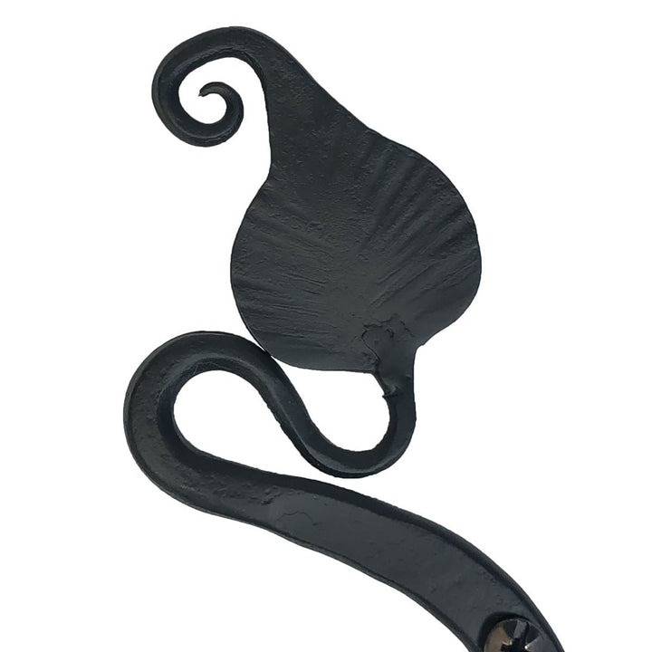 Hand Forged Leaf Hand Towel Holder (Iron Finish)