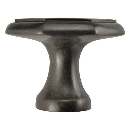 ##Antique Hardware## 1 5/8 Inch Solid Brass Octagonal Cabinet Knob Black Bronze Finish