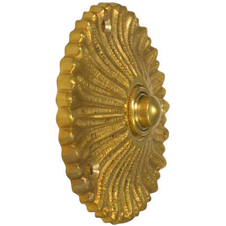 Provincial Style Door Bell Push Button (Polished Brass Finish)