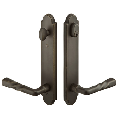 Solid Brass Arched Keyed Style Multi Point Lock Trim