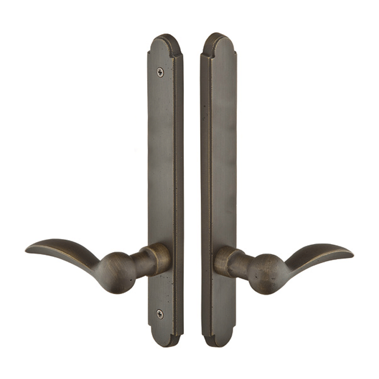 Solid Brass Arched Style Dummy Pair Multi Point Lock Trim