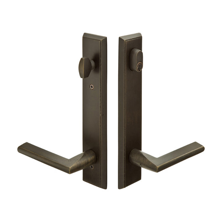 Solid Brass Rectangular Keyed Style Multi Point Lock Trim