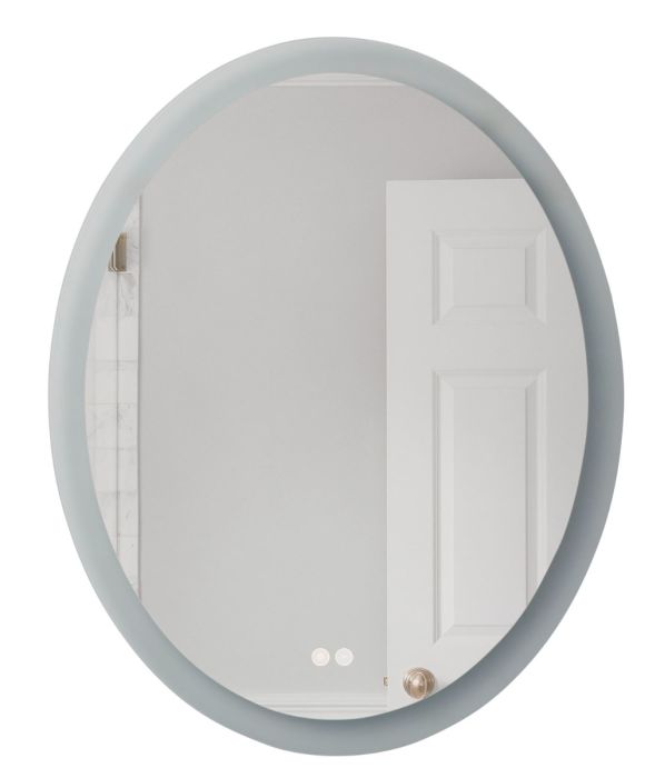 ##Antique Hardware## 30” x 24” x 1.8” Oval LED Mirror, defogger & dimmer, 3000K/4000K/5000K