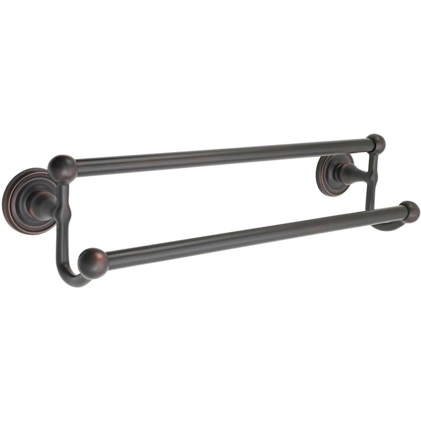 18 Inch Traditional Brass Double Towel Bar (Several Finishes Available)