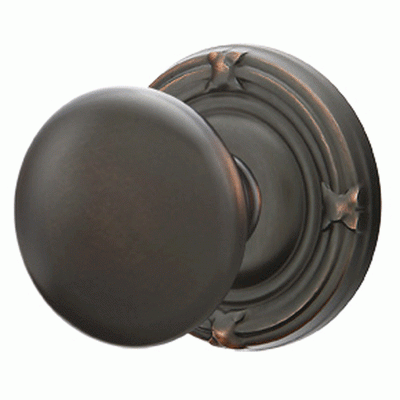 Antique Hardware 2 1/4 Inch Solid Brass Providence Door Knob Set With Ribbon & Reed Rosette (Several Finish Options) EMTEK DOOR KNOB