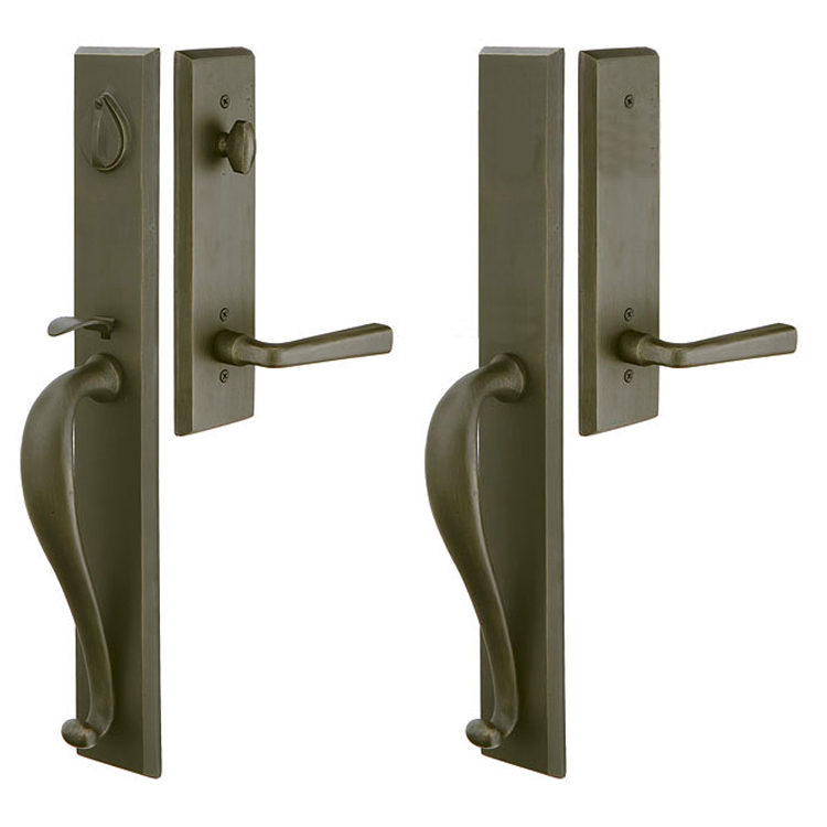 Solid Brass Rectangular Full Length Double Door Entryway Set