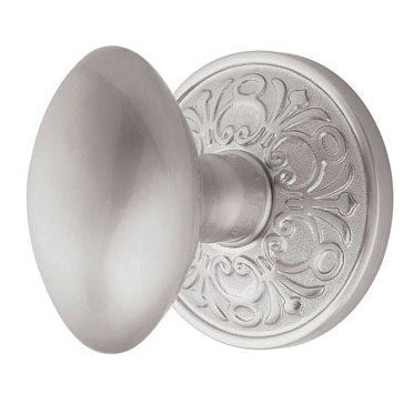 ##Antique Hardware## Solid Brass Egg Door Knob Set With Lancaster Rosette (Several Finish Options)