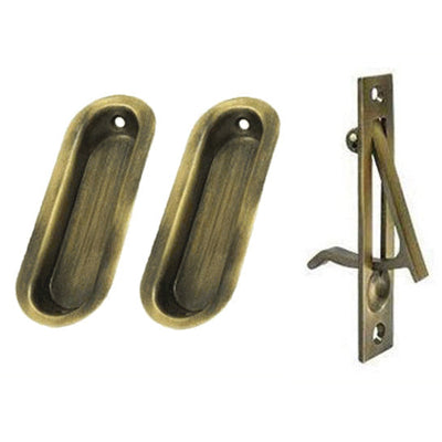 Oval Style Single Pocket Passage Style Door Set (Several Finishes Available)