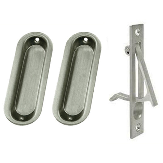 Oval Style Single Pocket Passage Style Door Set (Several Finishes Available)