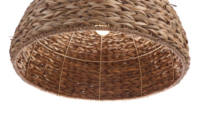 ##Antique Hardware## Natural Pendant 1 Light Pendant w/ Woven Sea Grass Dome