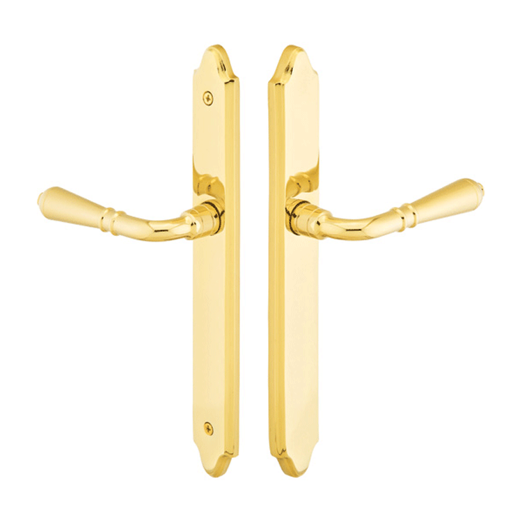 Solid Brass Arched Euro Style Dummy Pair Multi Point Lock Trim