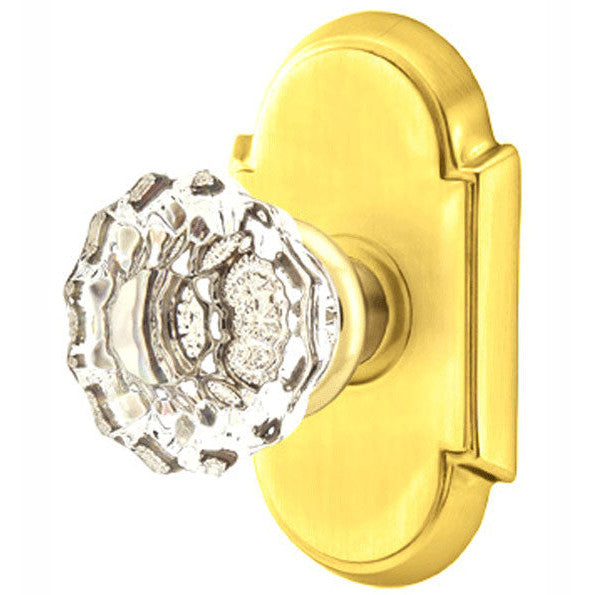 Antique Hardware Emtek Crystal Astoria Door Knob Set With # 8 Rosette (Several Finish Options) EMTEK GLASS CRYSTAL ASTORIA DOOR KNOB