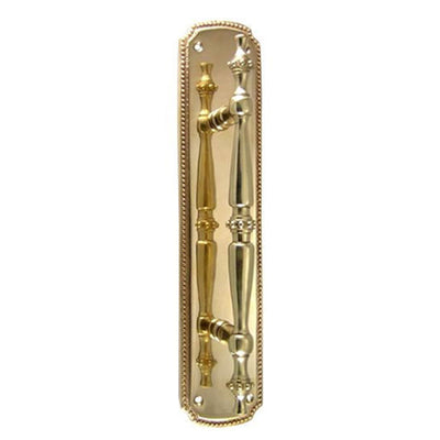 11 1/2 Inch Solid Brass Beaded Door Pull (Several Finishes Available)