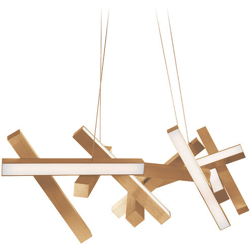 ##Antique Hardware## Chaos LED 21 inch Aged Brass Chandelier Ceiling Light in 11