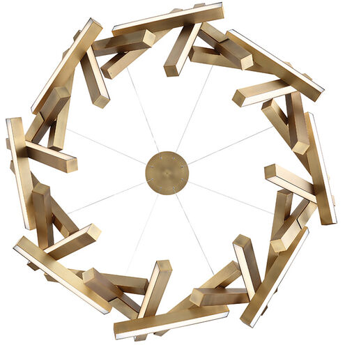 ##Antique Hardware## Chaos LED 61 inch Aged Brass Chandelier Ceiling Light in 31