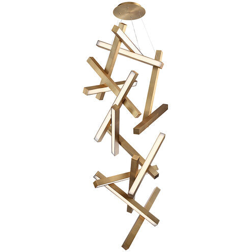 ##Antique Hardware## Chaos Chandelier Ceiling Light in 15 75in LED 28 inch Aged Brass