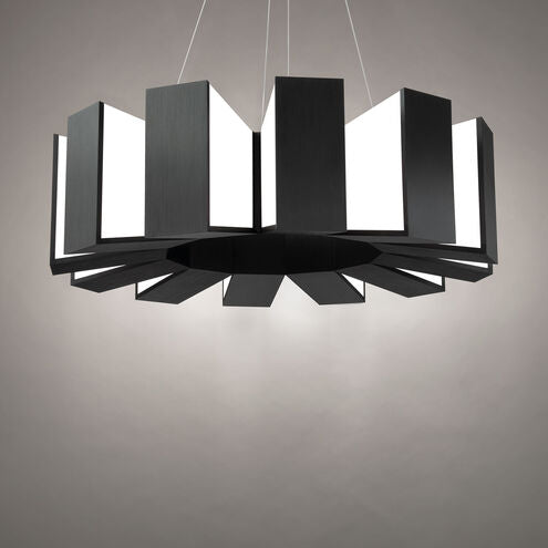 ##Antique Hardware## Chronos Pendant Ceiling Light 12 Light 34 inch Black