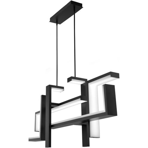 ##Antique Hardware## Jackal LED 8 inch Black Chandelier Ceiling Light