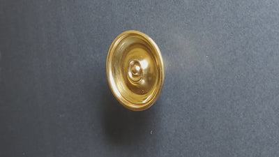 2 5/8 Inch Modern Brass Round Disc Cabinet & Furniture Knob