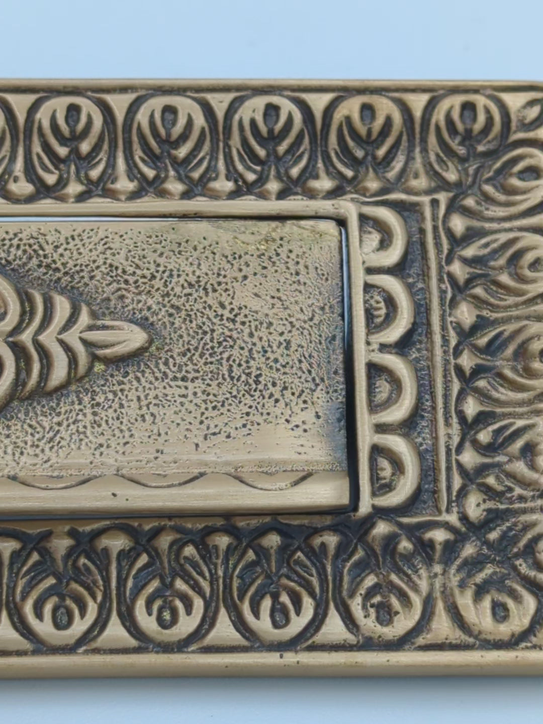 Open Box Sale Item Victorian Style Mail Slot (Antique Brass Finish)