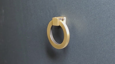 2 1/2 Inch Mission Style Solid Brass Drawer Ring Pull