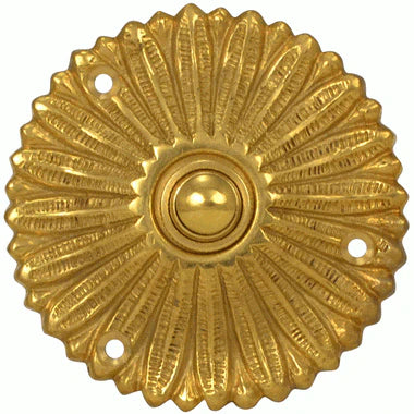 Provincial Style Door Bell Push Button (Polished Brass Finish)