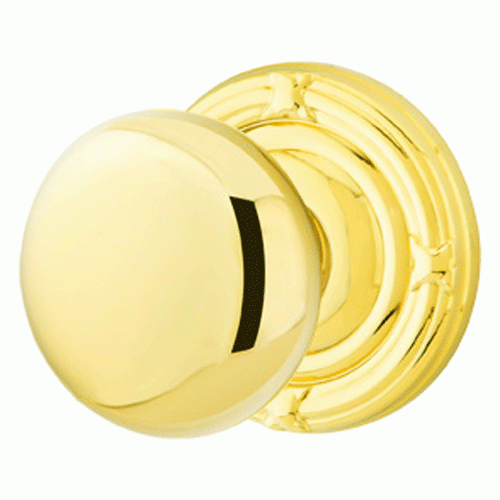 Antique Hardware 2 1/4 Inch Solid Brass Providence Door Knob Set With Ribbon & Reed Rosette (Several Finish Options) EMTEK DOOR KNOB