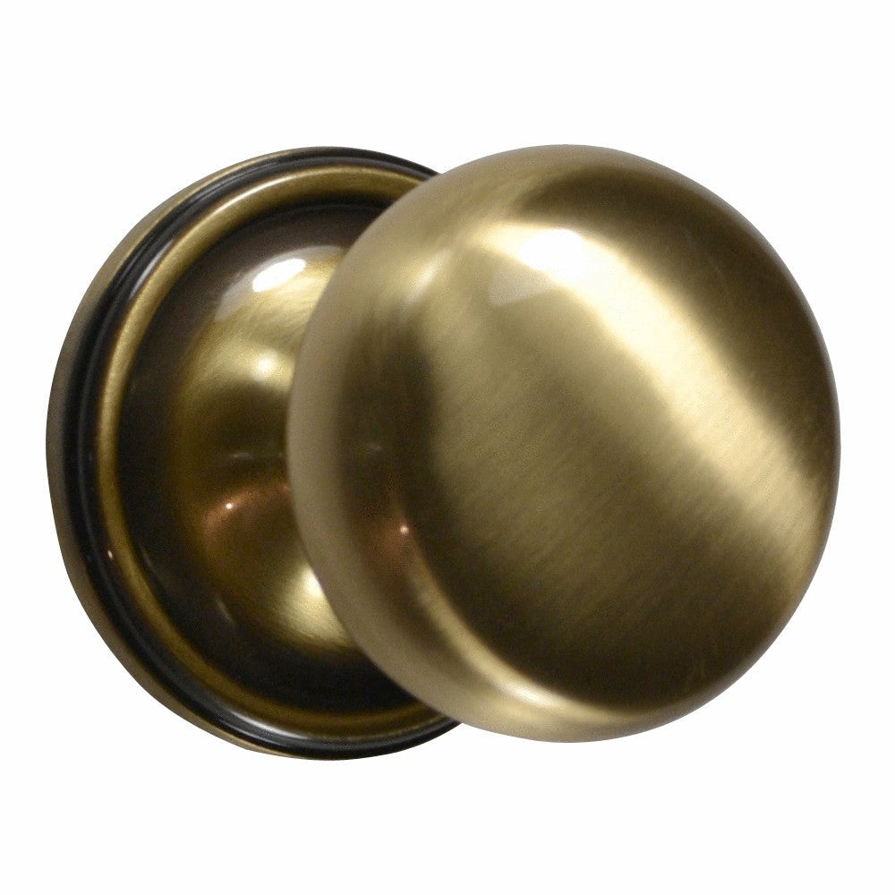 Traditional Rosette Door Set with Round Brass Door Knobs (Several Finishes Available)