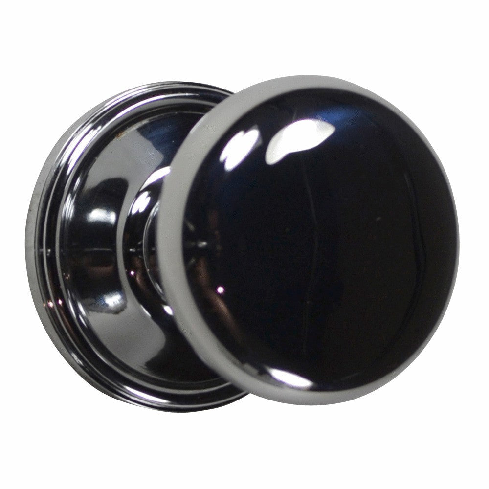 Traditional Rosette Door Set with Round Brass Door Knobs (Several Finishes Available)