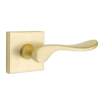 Antique Hardware Emtek Solid Brass Luzern Lever With Square Rosette (Several Finish Options) EMTEK LEVER DOOR KNOB