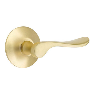 Antique Hardware Emtek Solid Brass Luzern Lever With Modern Rosette (Several Finish Options) EMTEK LEVER DOOR KNOB